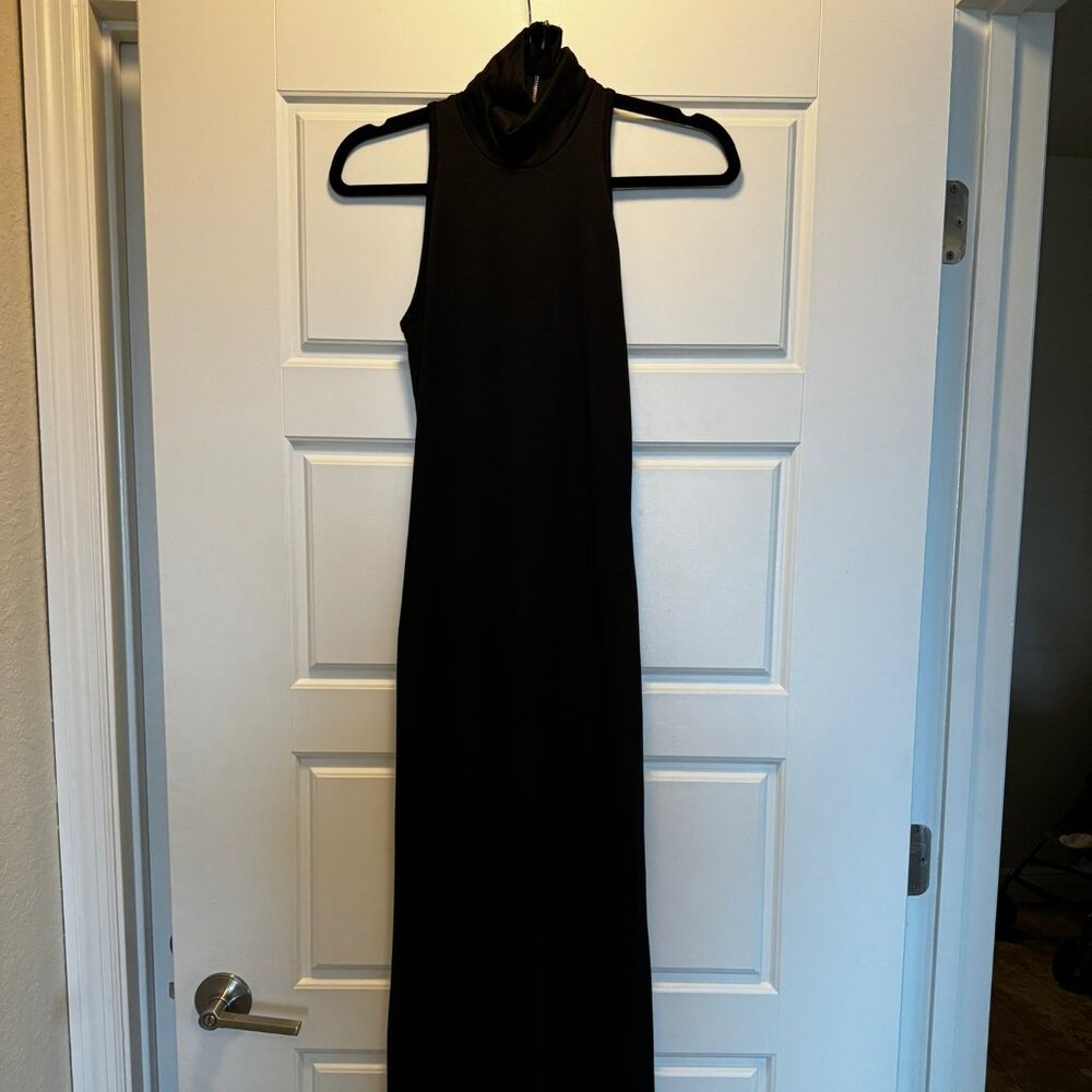 Bumpsuit Maternity Dress, Sleeveless Black Turtleneck